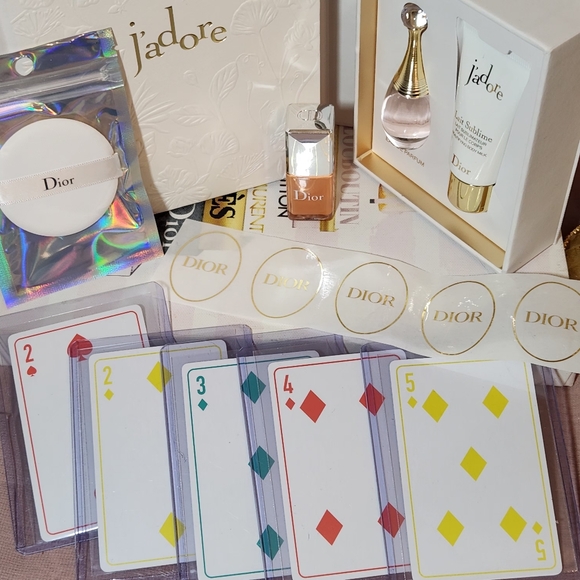 Dior J'adore Perfume & Lotion Set NIB Notebook & Dior Nail Polish & 5 Cards - Picture 5 of 16